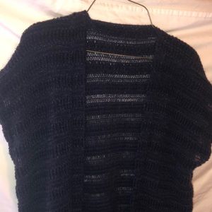 Long, knit cardigan